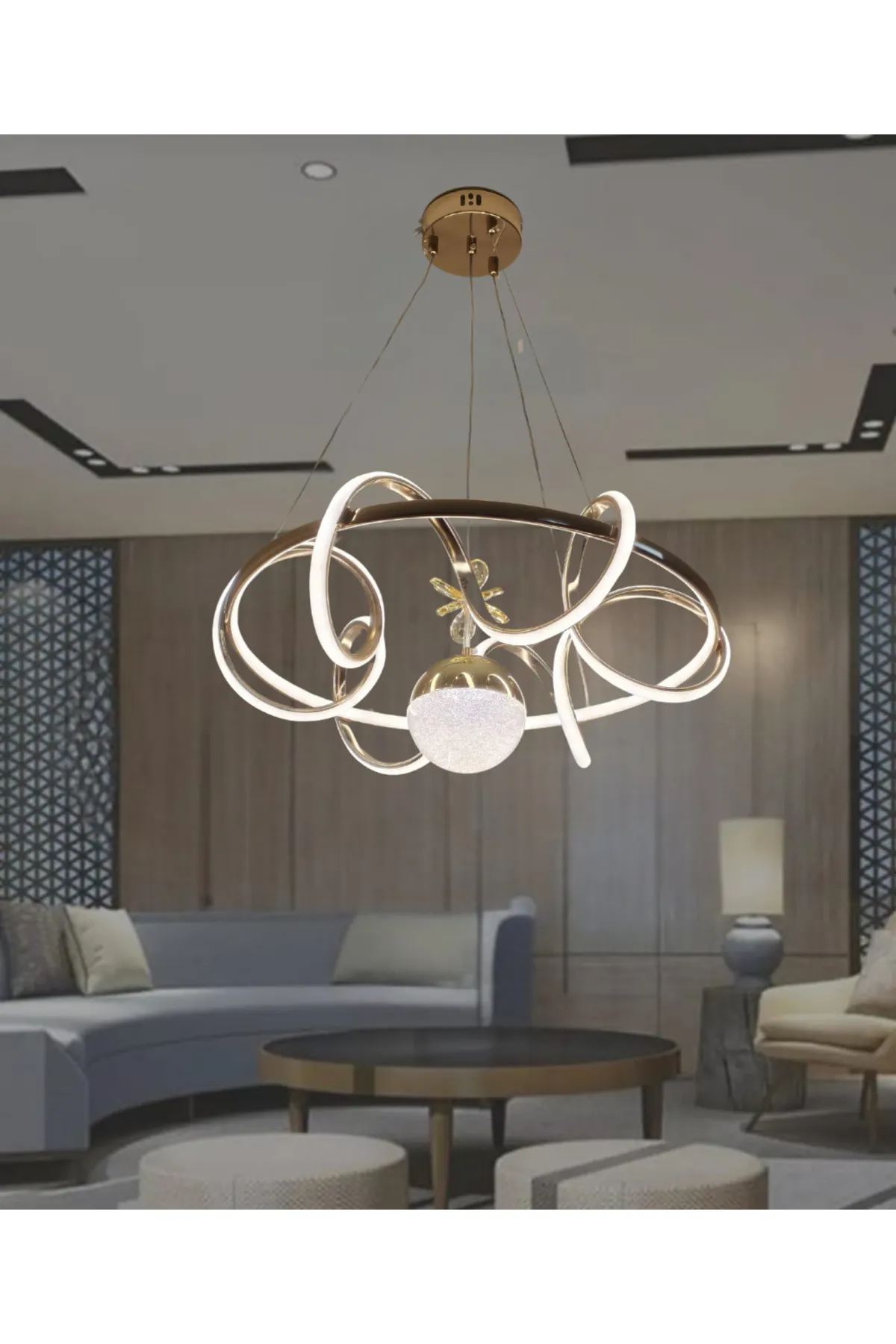 Led Avize Kuzey Tek Top 3 Renkli